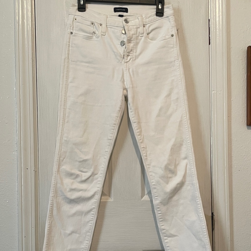 J. Crew Women's Straight Leg Jeans in white